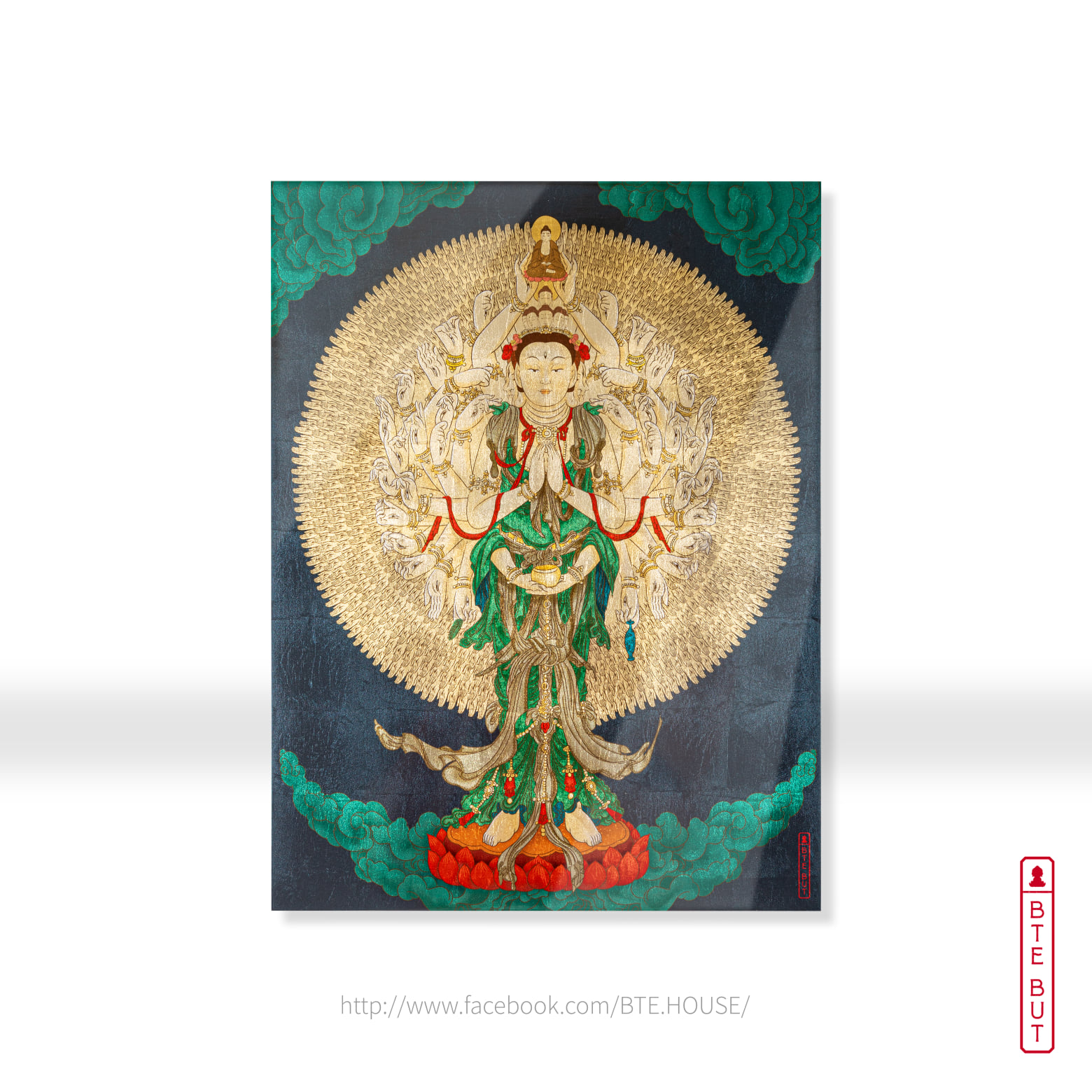 TRANH SƠN MÀI DÁT BẠC - QUAN ÂM THIÊN THỦ THIÊN NHÃN