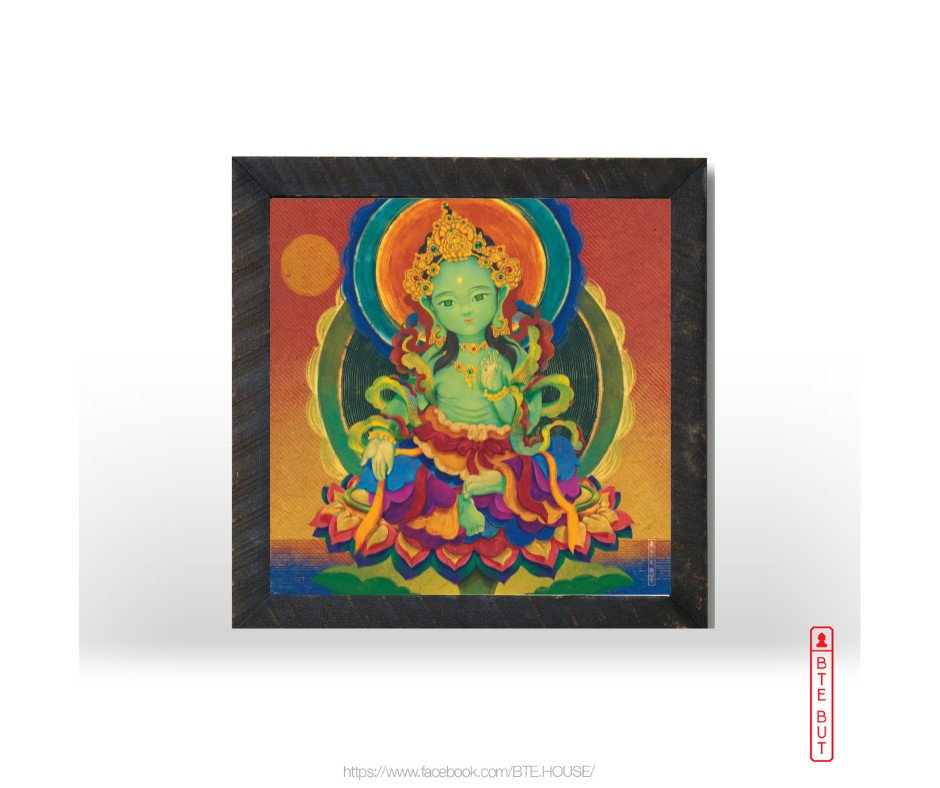 TRANH GIẤY NGỌC TRAI - TARA XANH